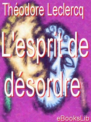 cover image of L'esprit de désordre
